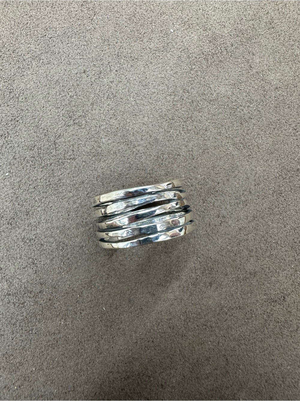 James Avery RETIRED Hammered Stacked Band Size 10 - Picture 3 of 4